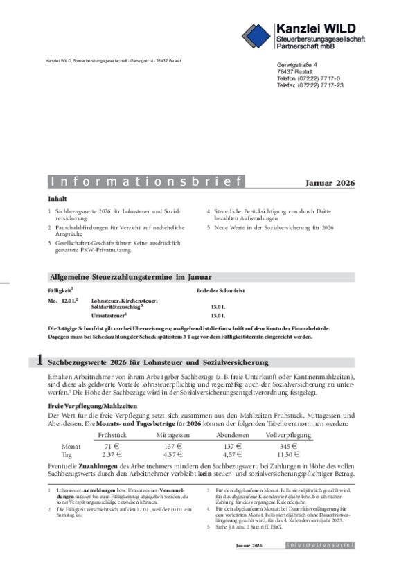 Mandantenbrief Januar 2026